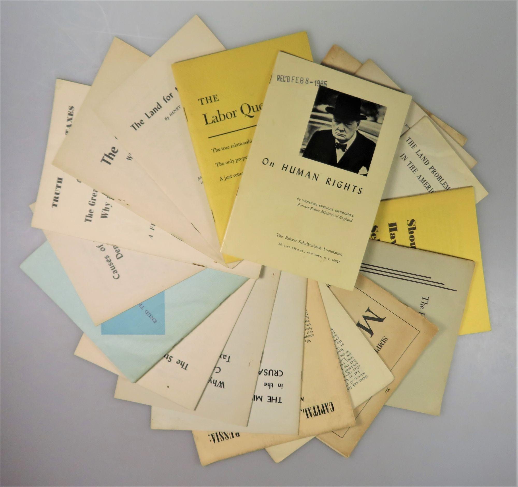 A collection of 19 pamphlets, many published by the Robert ...