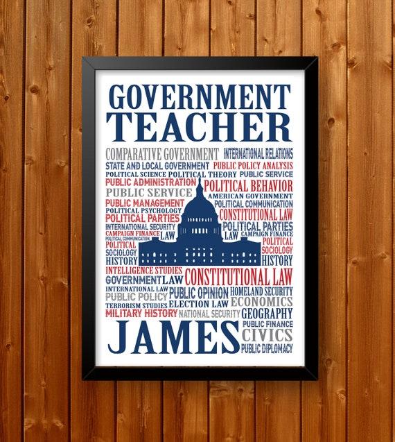 Personalised Gift for <b>Government</b> Teacher, <b>Government</b> Word Art ...