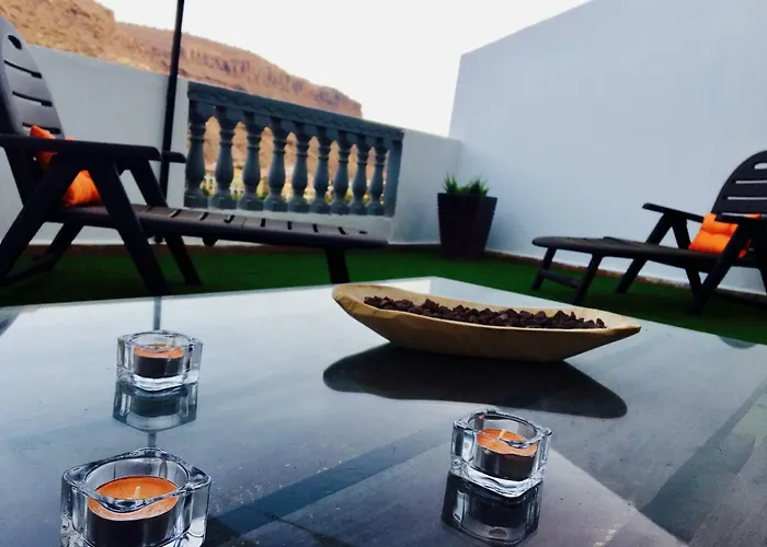 Haustierfreundliches Ferienwohnung Sabana - Terraza Y Vistas Puerto De Mogan